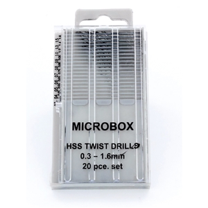 MM019 20 Piece Microbox Drill Set (0.3-1.6mm)
