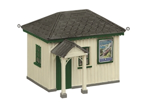 Narrow Gauge (OO9) Platform Waiting Room - Green and Cream