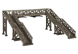 Narrow Gauge (OO9) Wooden Footbridge - Natural Wood