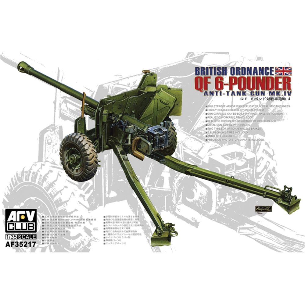 British Army QF Mk 4 6 Pdr Anti-tank Gun Late
