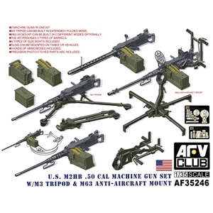 M2HB .50 Cal Gun Set w/ M3 Tripod & M63 AA Mount