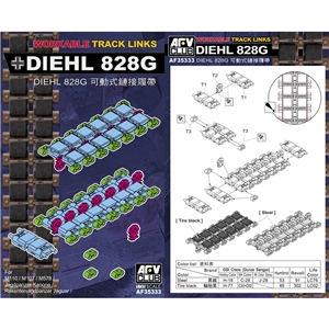 PKAF35333 Diehl 828G quick-assembly workable track links for M110 series