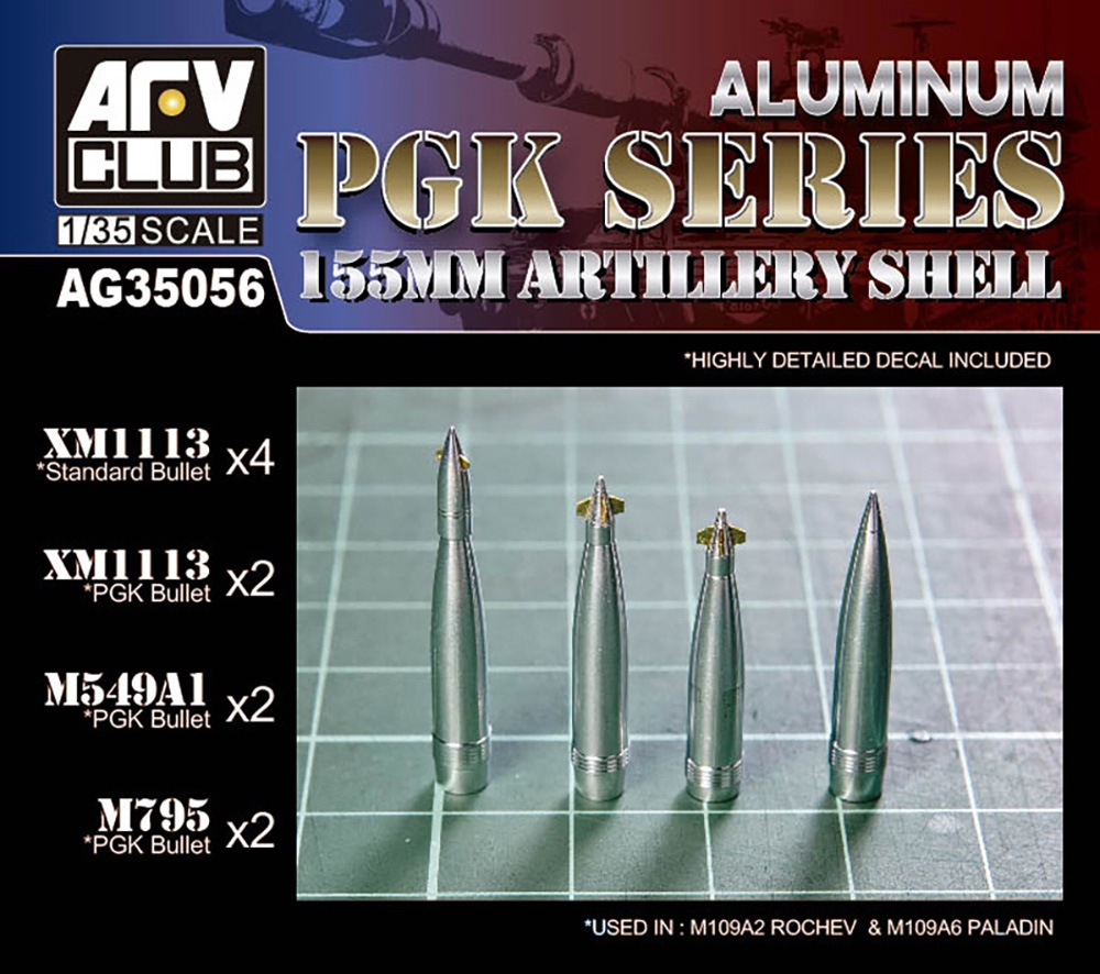 US PGK Series 155mm Artillery Shells (Aluminium)