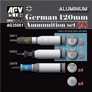 PKAG35061 Modern German 120mm Tank Ammunition Set A (aluminium)