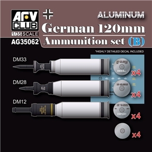 PKAG35062 Modern German 120mm Tank Ammunition Set B (aluminium)