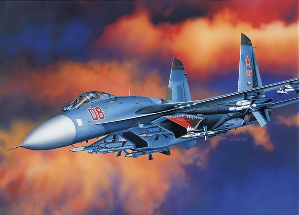 Soviet Sukhoi Su-27 Flanker B Fighter Aircraft
