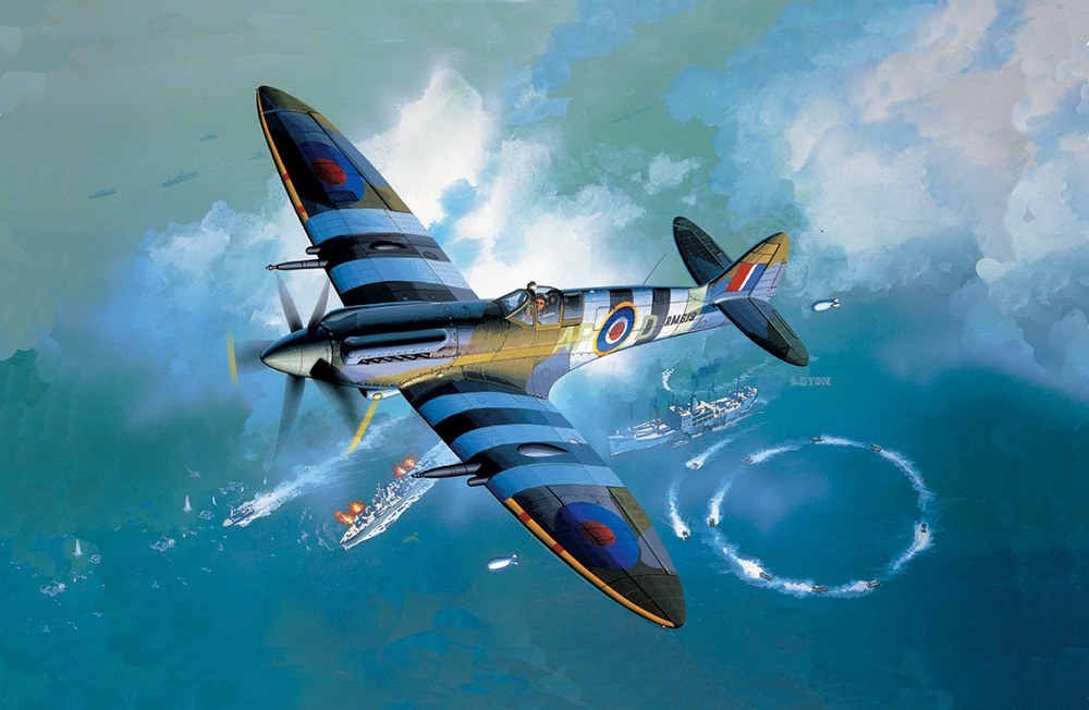 British Royal Air Force Spitfire Mk XIVc Fighter Aircraft