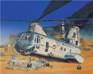 US Marine Corps CH-46E Bull Frog Helicopter