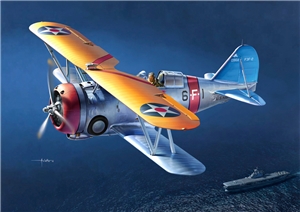 US Navy F3F-2 VF-6 "Fighting Six" Fighter Aircraft