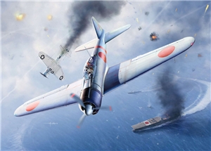Japanese Navy A6M2b Zero Model 21  Battle of Midway  Fighter Aircraft
