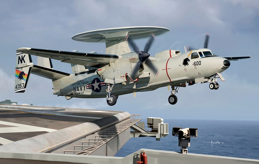 US Navy E-2C VAW-113  Black Eagles  Early Warning Aircraft