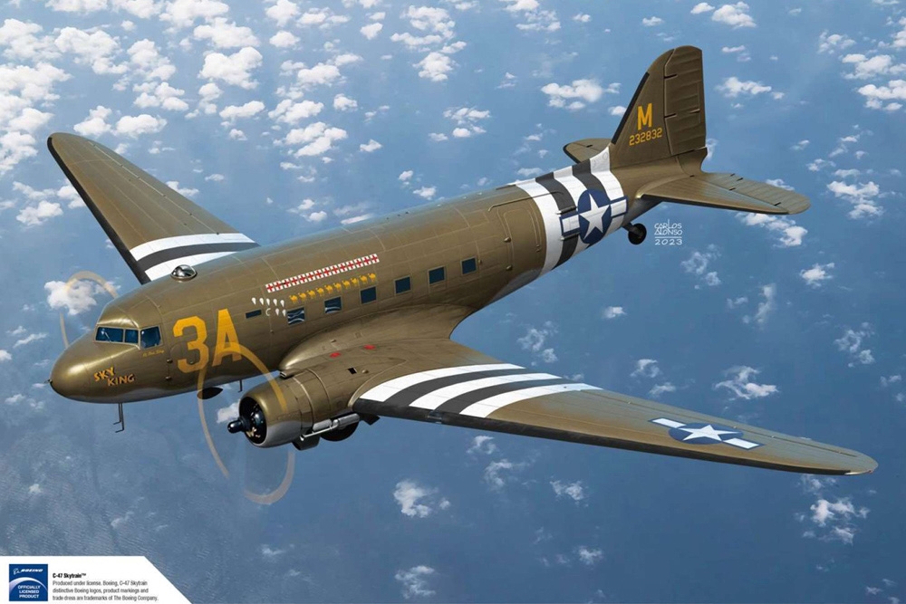 USAAF C-47 Skytrain Military Transport Aircraft