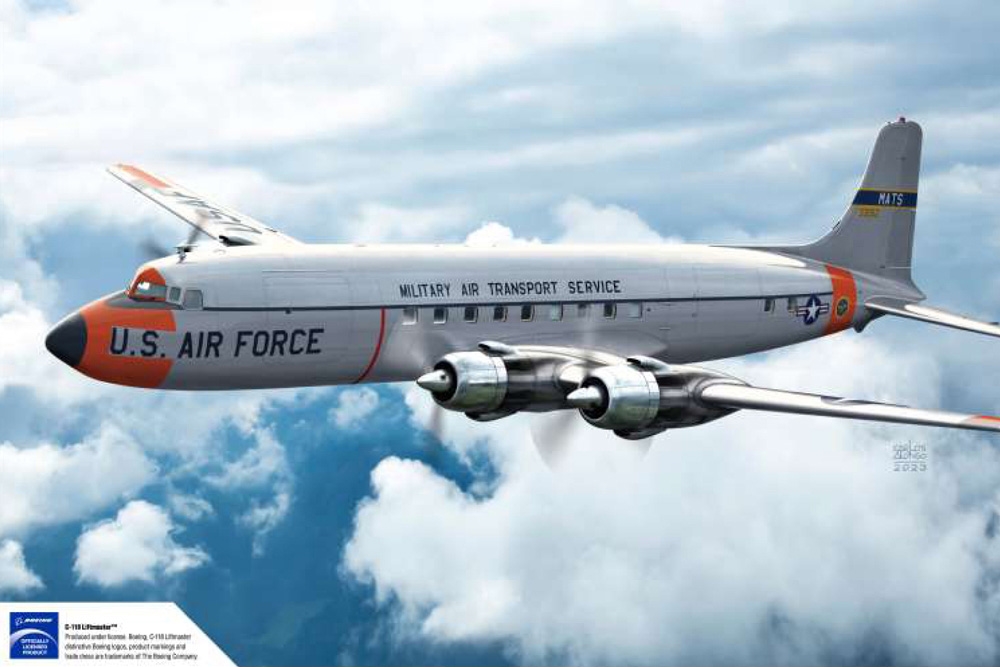 US Air Force C-118 Liftmaster Military Transport Aircraft