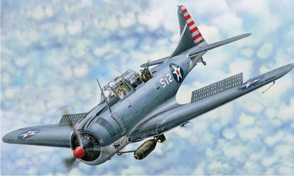 US Navy SBD-3 Dauntless Scout Plane & Dive Bomber Aircraft