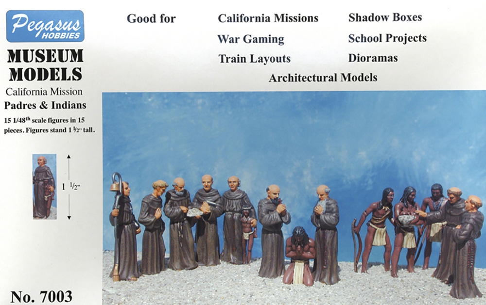 California Mission Padres and Indian Figures (Qty 15)