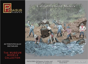 California Gold Miner Figures (Qty 32 & 10 Accessories)