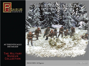 WWII Russian Infantry in Winter Dress Figures Set 2 (Qty 34)