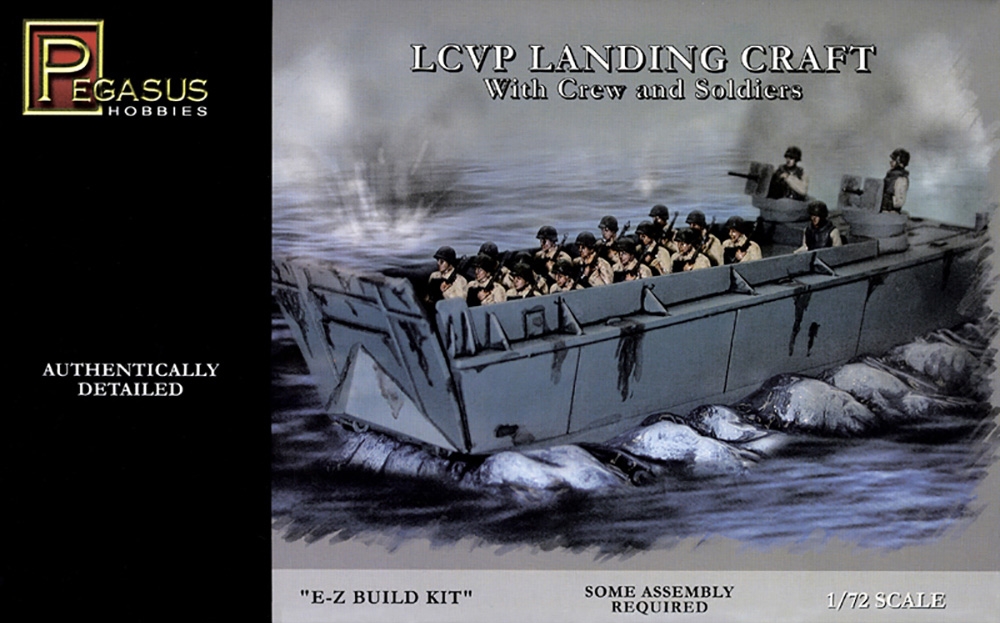 US LCVP Landing Craft (Qty 12 Figures & Boat)