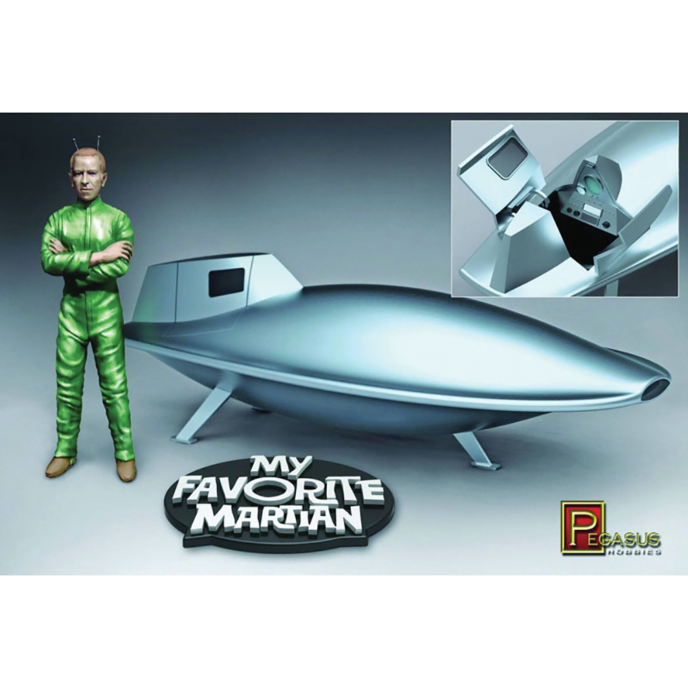 My Favorite Martian Uncle Martin Figure & Spaceship Pre-Blt