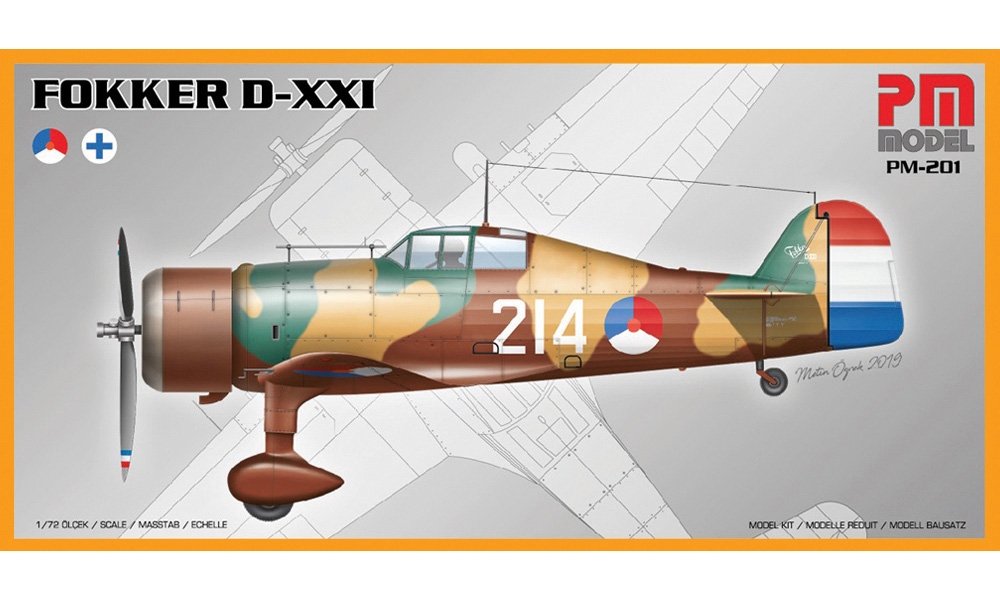 Dutch Air Force Fokker D-XXI (White 214) Fighter Aircraft