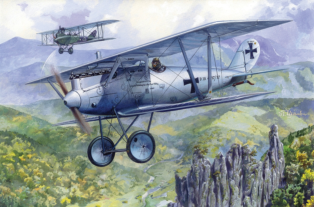 German Air Force Pflaz D.III WWI 1917 Fighter Aircraft