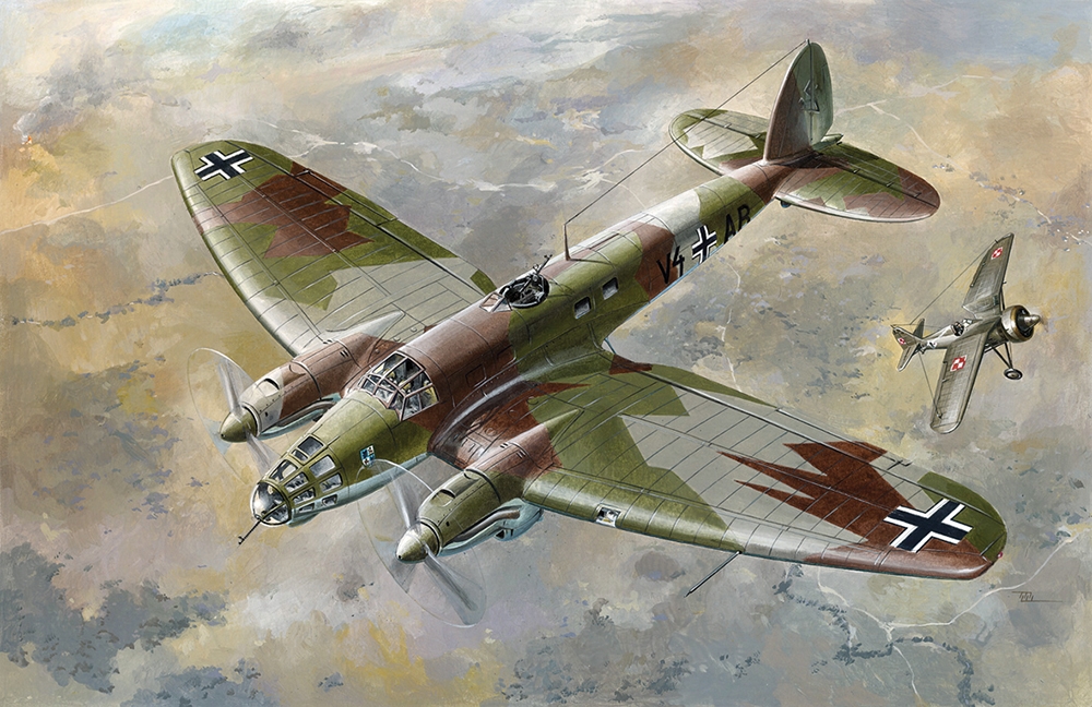 German Air Force Heinkel He 111E Bomber Aircraft