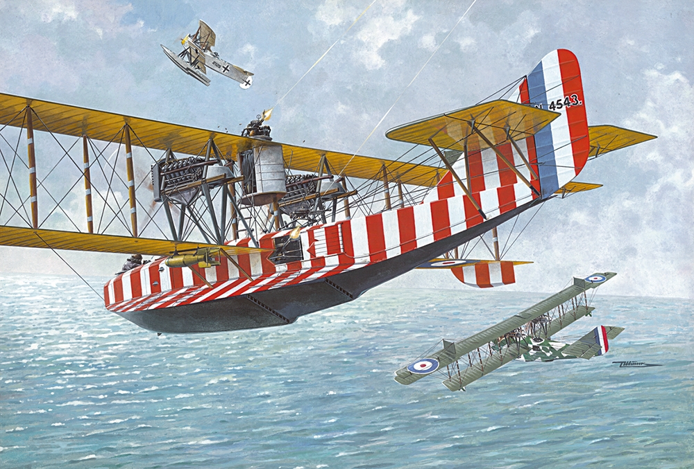 British Royal Air Force Felixstowe F.2A Flying Boat Aircraft