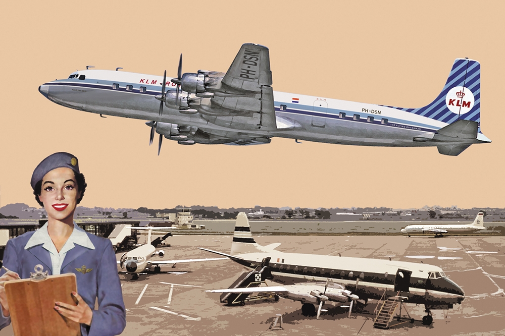 US Douglas DC-7C Royal Dutch Airlines (KLM) Passenger Aircraft