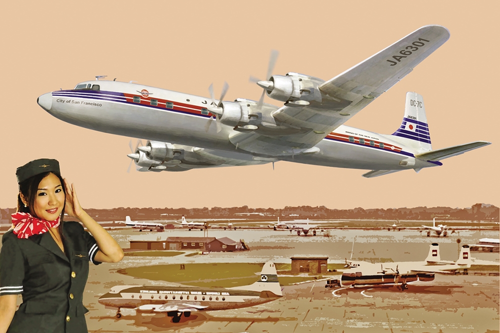 US Douglas DC-7C Japan Air Lines Passenger Aircraft