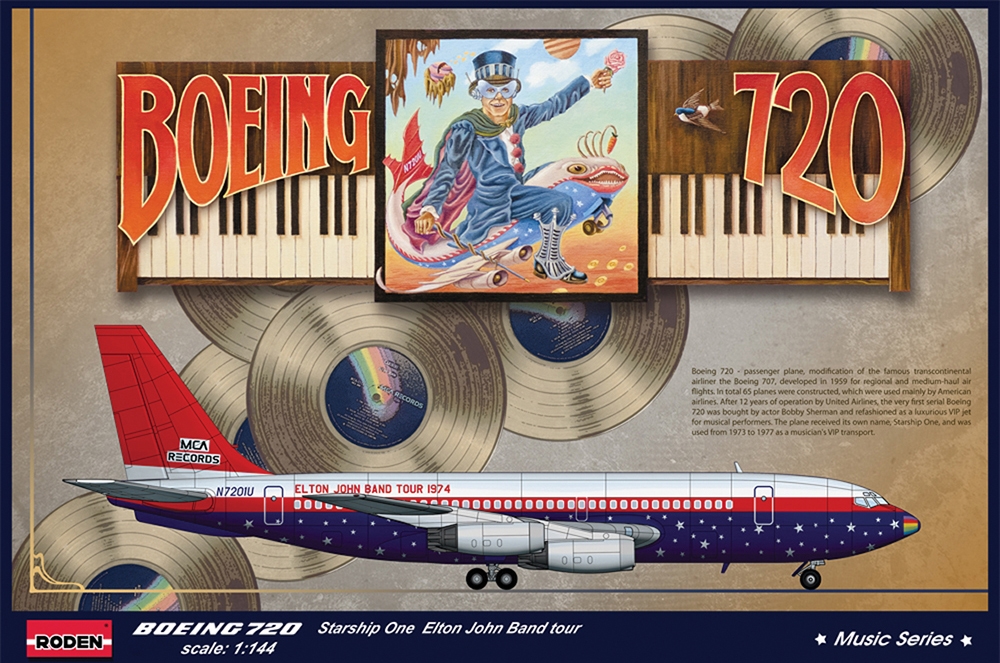 US 1974 Boeing 720 'The Starship' Elton John Private Aircraft