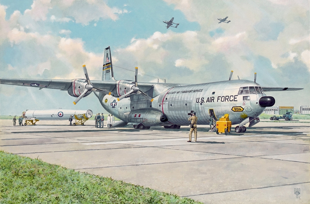 US Air Force C-133A w/ PGM-17 Thor IRBM Military Transport Aircraft