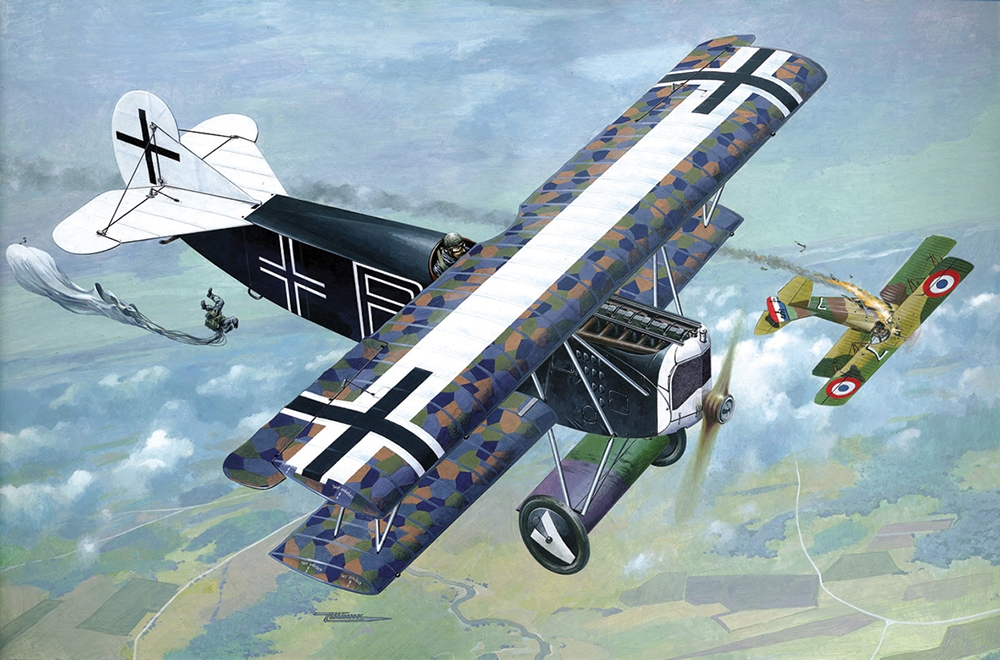 German Air Force Fokker D.VII OAW (Mid) Fighter Aircraft