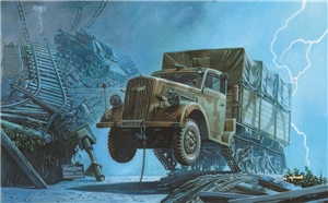 German Army Opel Blitz Maultier Half-track Truck