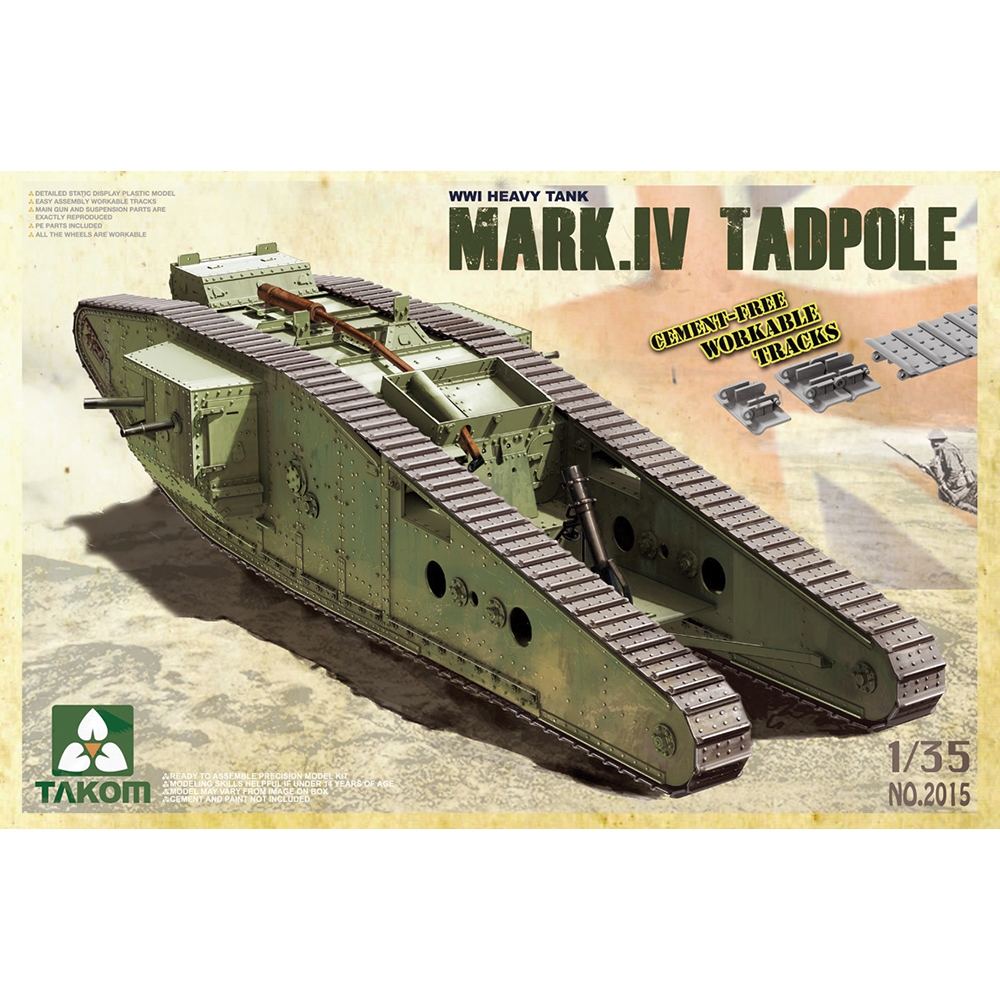 WWI Heavy Battle Tank Mk IV Male Tadpole