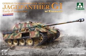 PKTAK02125W German WWII Jagdpanther G1 Early SdKfz 173 w/ Zimmerit Limited Edition