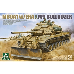 PKTAK02142 M60A1 w/ ERA & M9 Bulldozer attachment