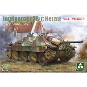 PKTAK02171 German WWII Jagdpanzer 38(t) Hetzer w/ interior, Mid Production