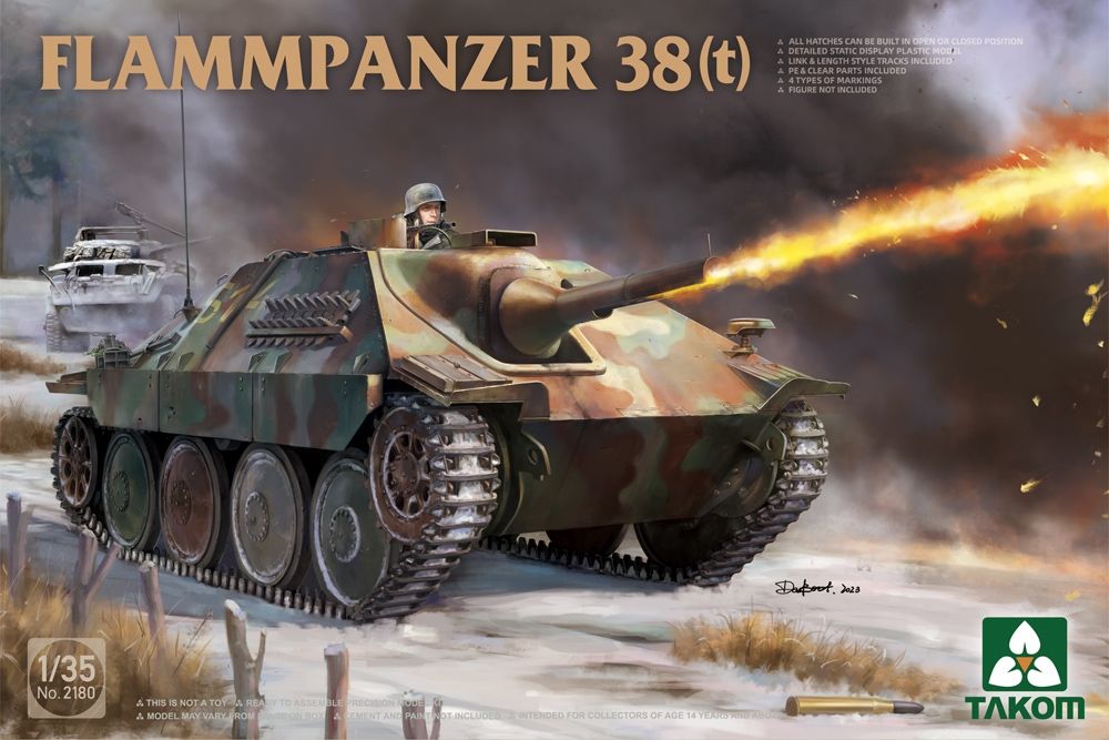 German Army WWII Flammpanzer 38(t) Tank Destroyer