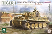 German WWII Tiger I Mid w/ Zimmerit & Otto Carius figure Ltd Edition