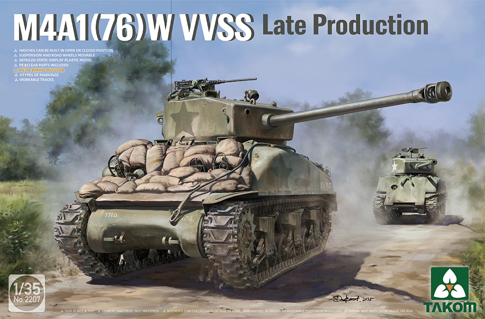 US Army M4A1(76w) Sherman VVSS Medium Tank Late Production