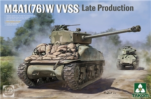 PKTAK02207 US Army M4A1(76w) Sherman VVSS Medium Tank Late Production