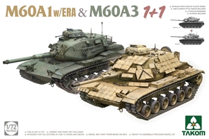 PKTAK05022 US M60A1 w/ERA & M60A3 1+1, ca.1980s