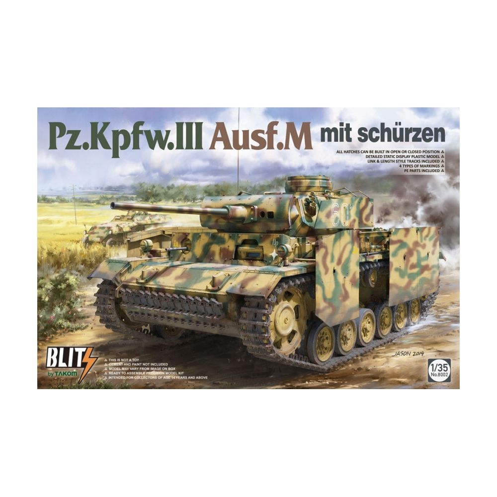 Bachmann Europe plc German Army Panzer III Ausf M Medium Tank with Aprons (Blitz)