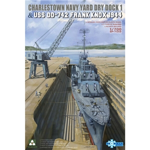 Charlestown Navy Yard Dry Dock 1 & USS Frank Knox DD-742 1944