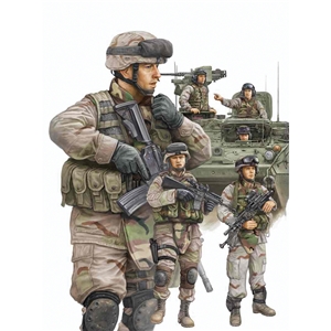 PKTM00424 Modern US Army Armour Crewman & Infantry