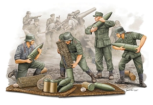 German Field Howitzer Gun Crew (Loading) Figures