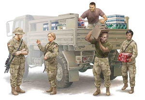 US Army Soldiers Modern Logistics Supply Team Figures
