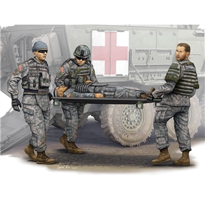 PKTM00430 Modern US Army Stretcher Ambulance Team (4 figures)