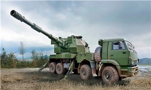 PKTM01085 Russian Howitzer 2S35-1 Koalitsiya-SV KSh+KamAZ truck c.2017–present