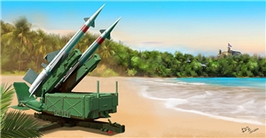 Soviet 5P71 Launcher w/ 5V27 Missile Pechora (SA-3B Goa) Rounds Loaded